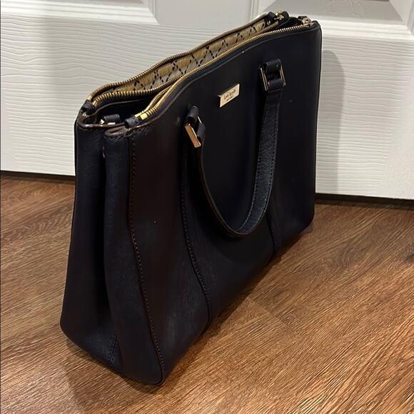 Kate Spade Navy Blue Leather Tote Bag - Picture 8 of 8